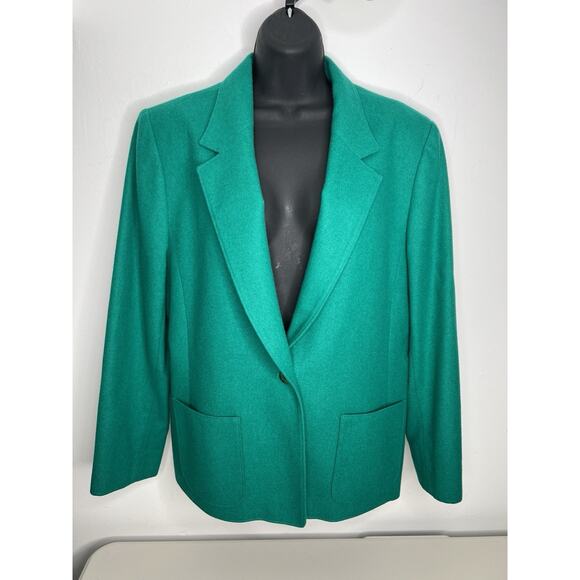 Pendleton Jackets & Blazers - Vintage Pendleton Blazer Women Green Wool Jacket Suit Size 16 Petite